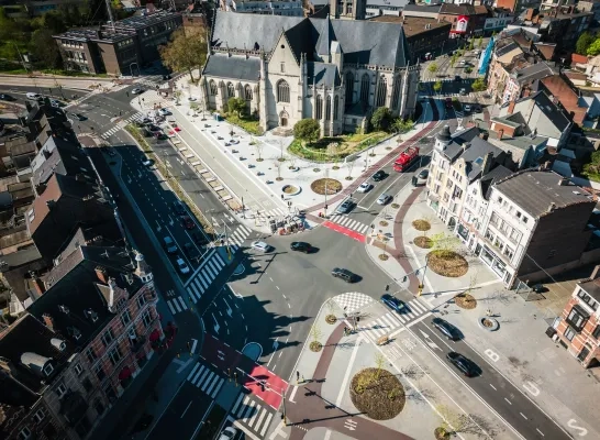 Het vernieuwde Heldenplein in Vilvoorde