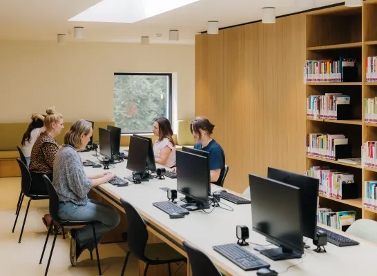 De computerruimte in De Bospoort