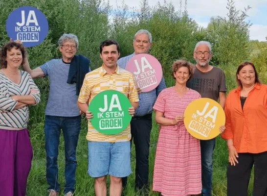 Lomme De Boeck en het team van Groen