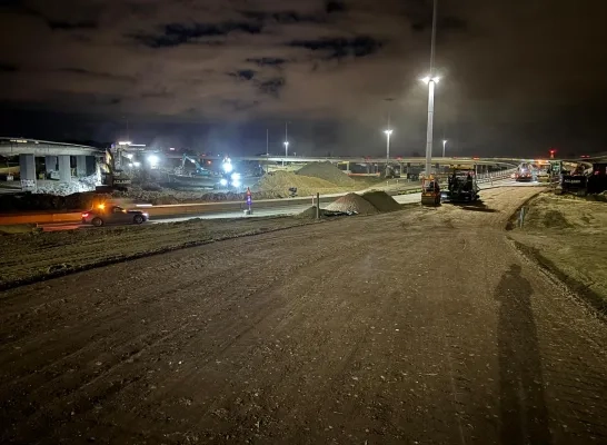 De voorbije weken werden al verschillende delen van het oude verkeersknooppunt afgebroken. 