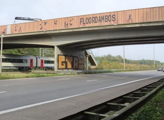 De Ravaarstraat verbindt het Floordambus met het Peutiebos