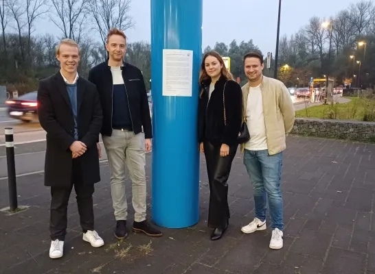 Jong cd&v Liedekerke bij het open brief aan de NMBS