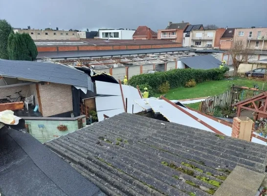 Stormschade in Kapelle-op-den-Bos