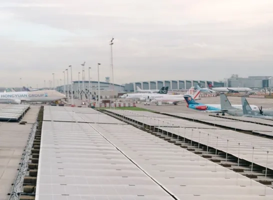 Zonnepanelen op Brussels Airport