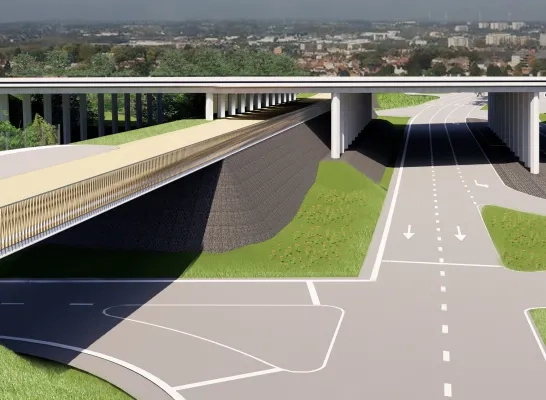 Op- En Afrittencomplex Koningslo Krijgt ‘vliegende Fietsbrug’ | Ring