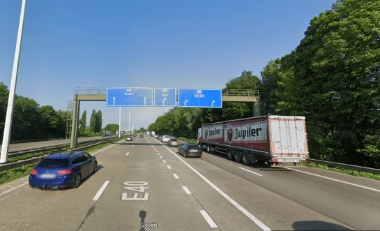 De E40 richting Brussel tussen Sterrebeek en de Ring