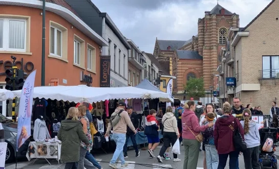 De Jaarmarkt op het Druivenfestival in Hoeilaart