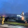 De brandweer had de handen vol met een brand op Brucargo in Machelen