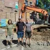 Archeologen aan het werk in Halle 