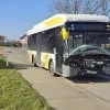 Beschadigde bus De Lijn