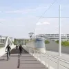 Simulatie van het tram- en fietsviaduct in Machelen